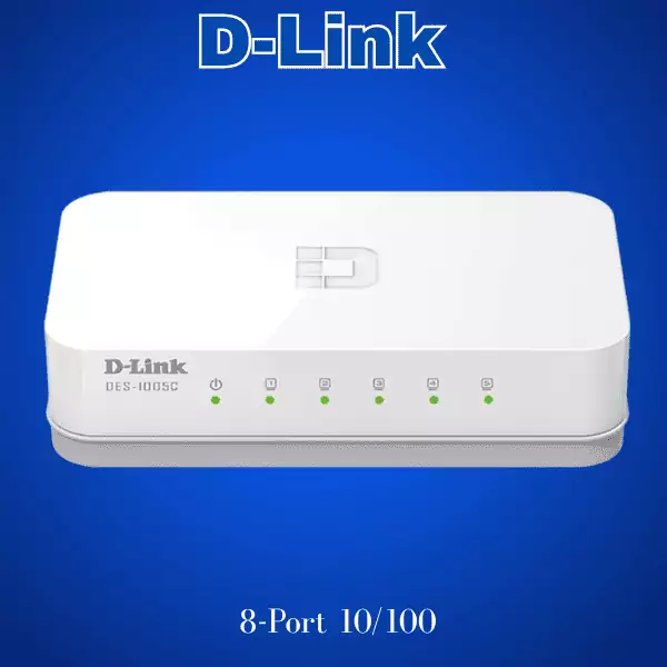 D-Link 8-Port 10/100 Mbps Unmanaged Desktop Switch DES-1008C
