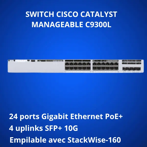 SWITCH CISCO CATALYST MANAGEABLE C9300L 24P