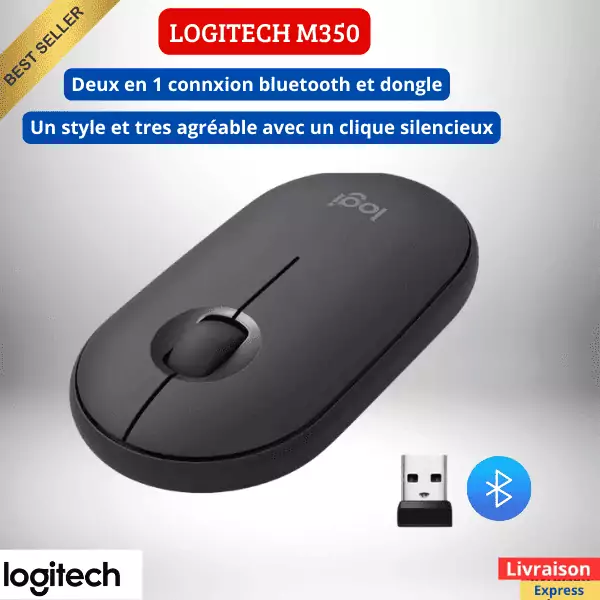 M350  Souris Logitech (Bluetooth & dongle)