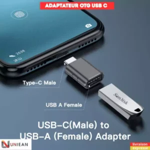 Adaptateur OTG USB A vers C