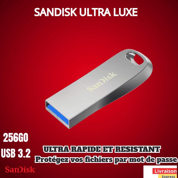 Clé USB 3.2: Sandisk ultra Luxe 256GO