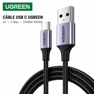 Câble USB-C UGREEN 3A – Charge rapide et données 5 Gbps