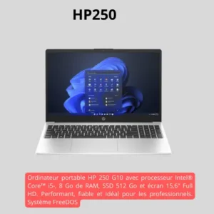 Laptop HP 250 G10 i5|8|512GO|15"