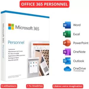 Microsoft 365 Personnel|2020|1 appareil|1 an|PC/MAC/Chromebook|Box