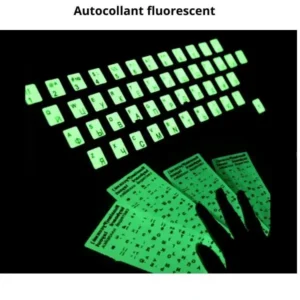 Autocollant Fluorescent AZERTY pour Clavier