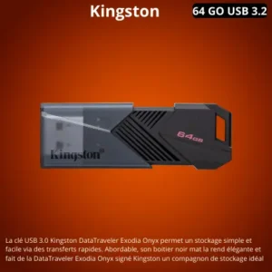 clé usb kingston datatraveler exodia onyx 128 go – usb 3.2 gen 1
