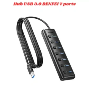Hub BENFEI Hub USB 3.0 7 ports ultra-fin avec câble 3,3 pieds USB-A 5Gbps