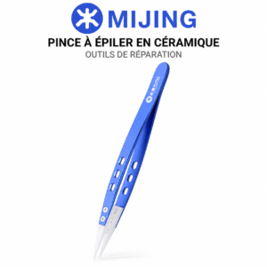 MiJing Pince à épiler ultra-fine en céramique antistatique pour réparation carte mère téléphone