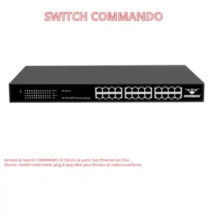 Switch COMMANDO SF100-24 24 ports Fast Ethernet métal