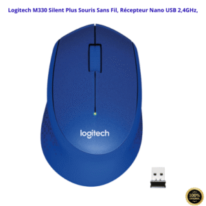 Logitech M330 Silent Plus Souris Sans Fil Silencieuse 1000 DPI USB Bleu