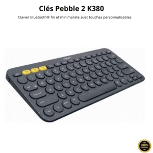 Logitech Pebble Keys 2 K380 Clavier Bluetooth Multi-Appareils Minimaliste QWERTY